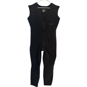 Vintage Powertec Women's Size XL Black Fleece Lined Power Bibs One Piece Snow